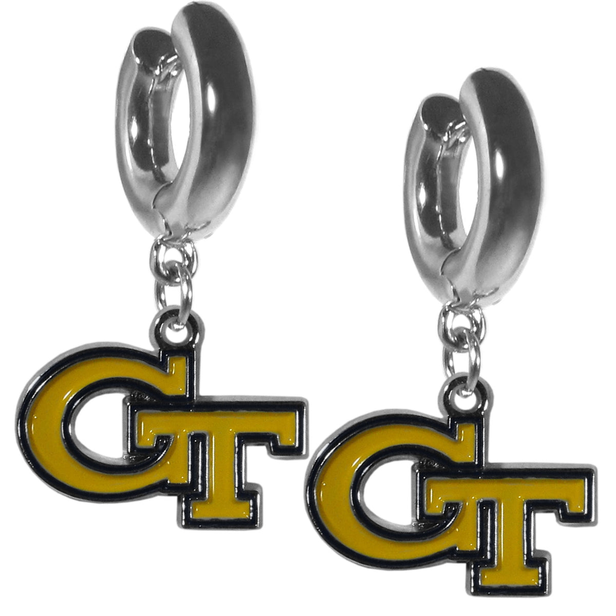 Georgia Tech Yellow Jackets Huggie Hoop Earrings