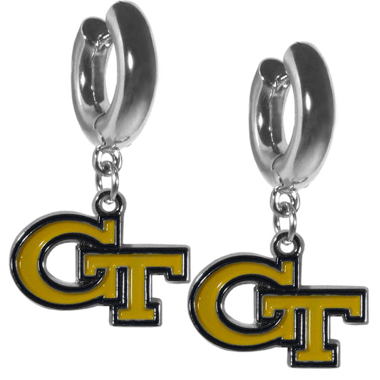 Georgia Tech Yellow Jackets Huggie Hoop Earrings