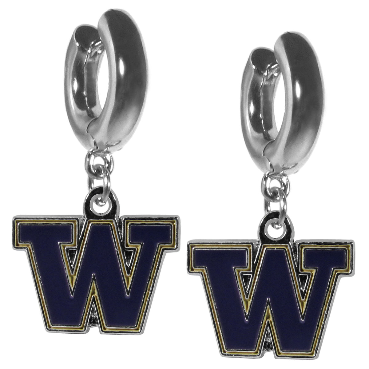 Washington Huskies Huggie Hoop Earrings