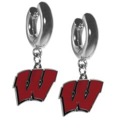 Wisconsin Badgers Huggie Hoop Earrings