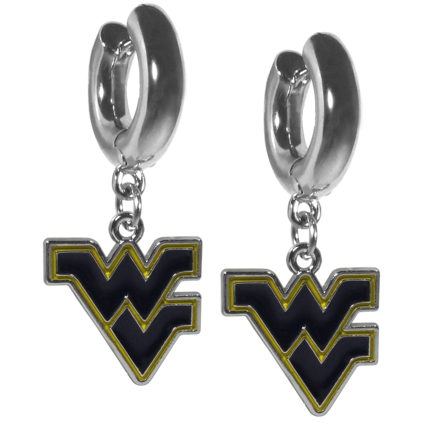 W. Virginia Mountaineers Huggie Hoop Earrings