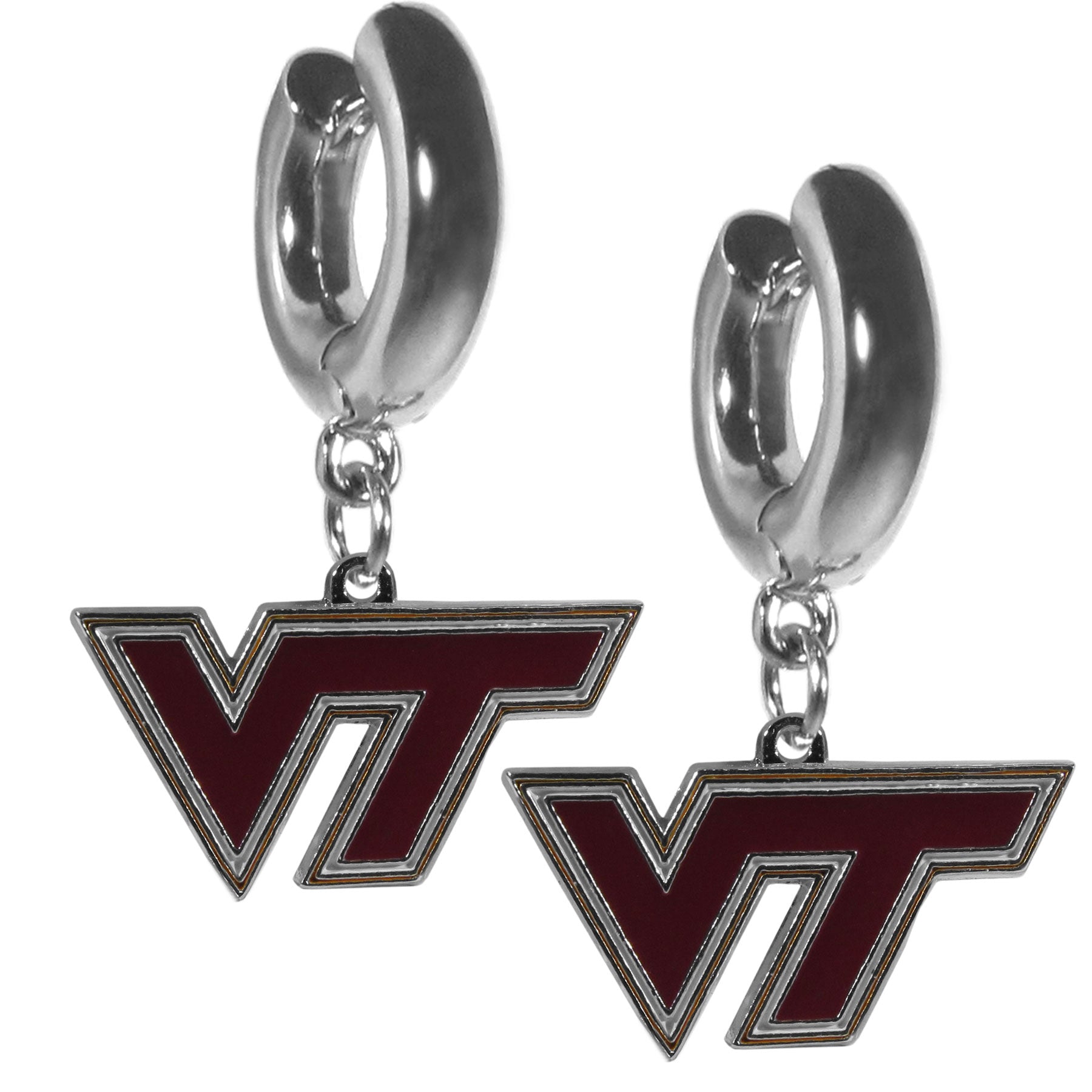 Virginia Tech Hokies Huggie Hoop Earrings