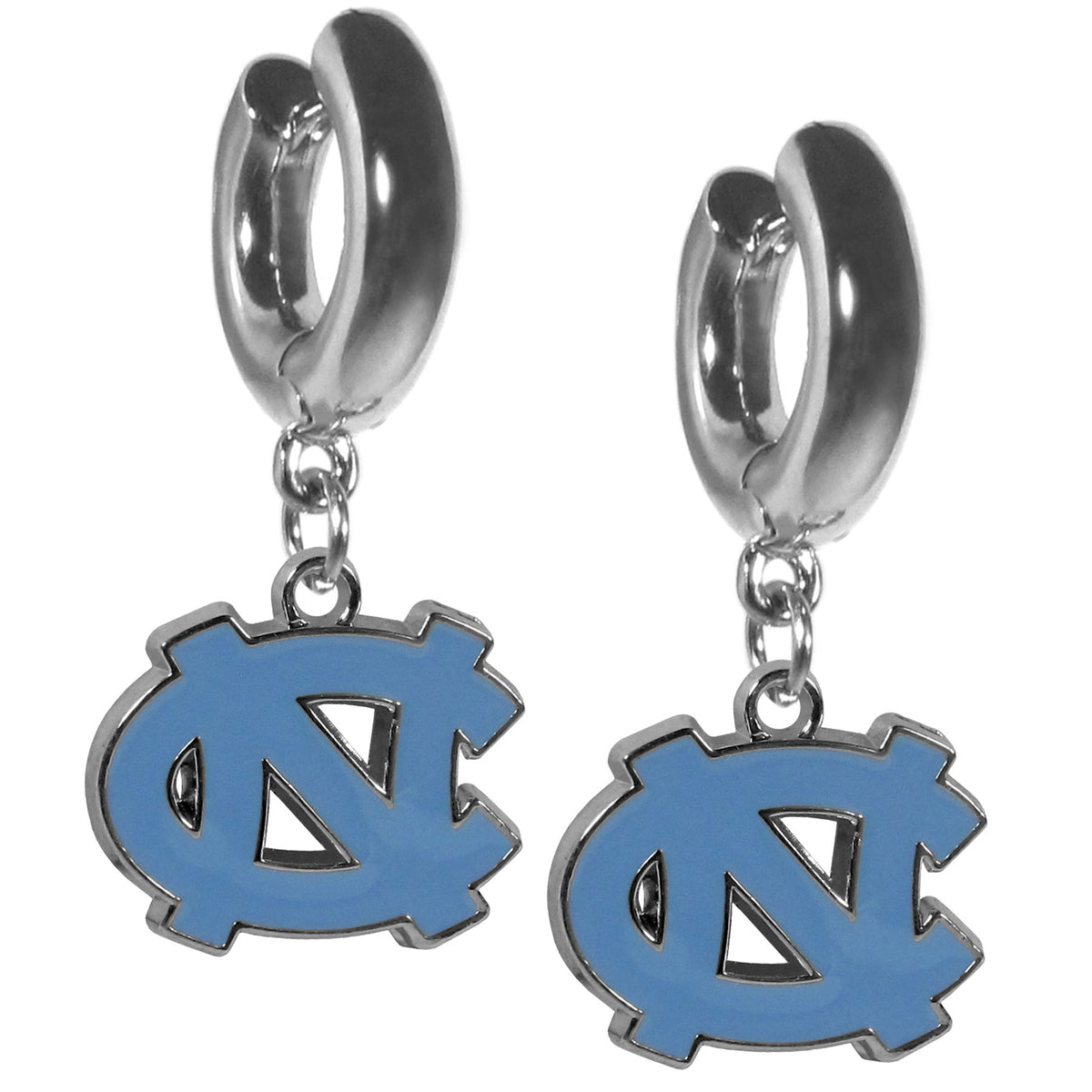 N. Carolina Tar Heels Huggie Hoop Earrings