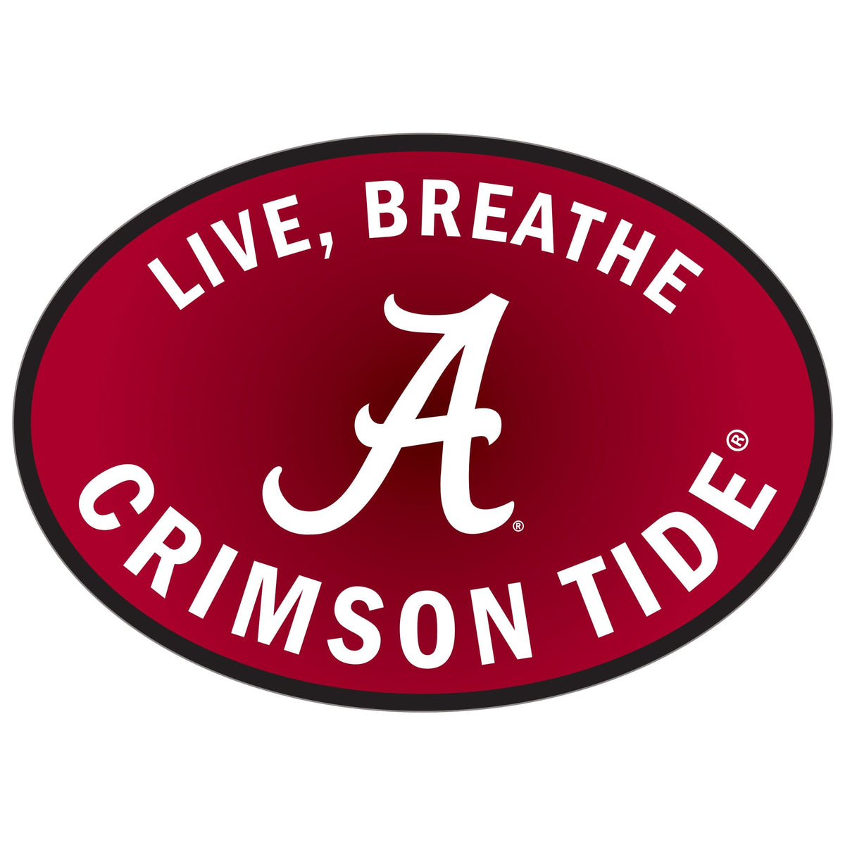 Alabama Crimson Tide Live-Breath Auto Decal - Alabama Crimson Tide