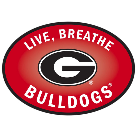 Calcomanía para auto con el logo de Georgia Bulldogs Live-Breath