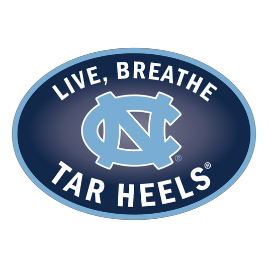 N. Carolina Tar Heels Live-Breath Auto Decal