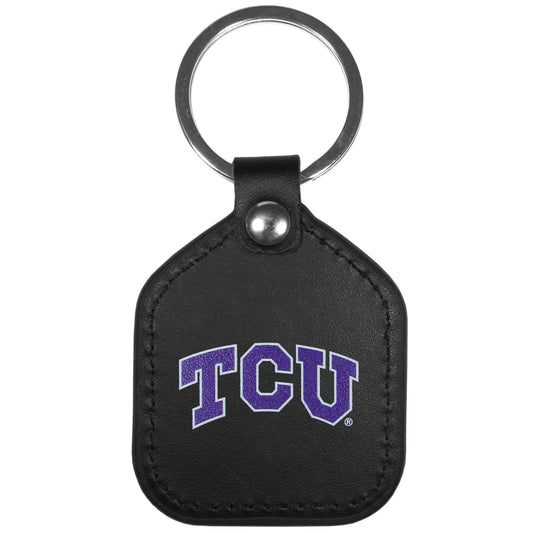 TCU Horned Frogs Leather Square Key Chains