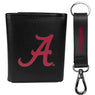 Alabama Crimson Tide Leather Tri-fold Wallet & Strap Key Chain