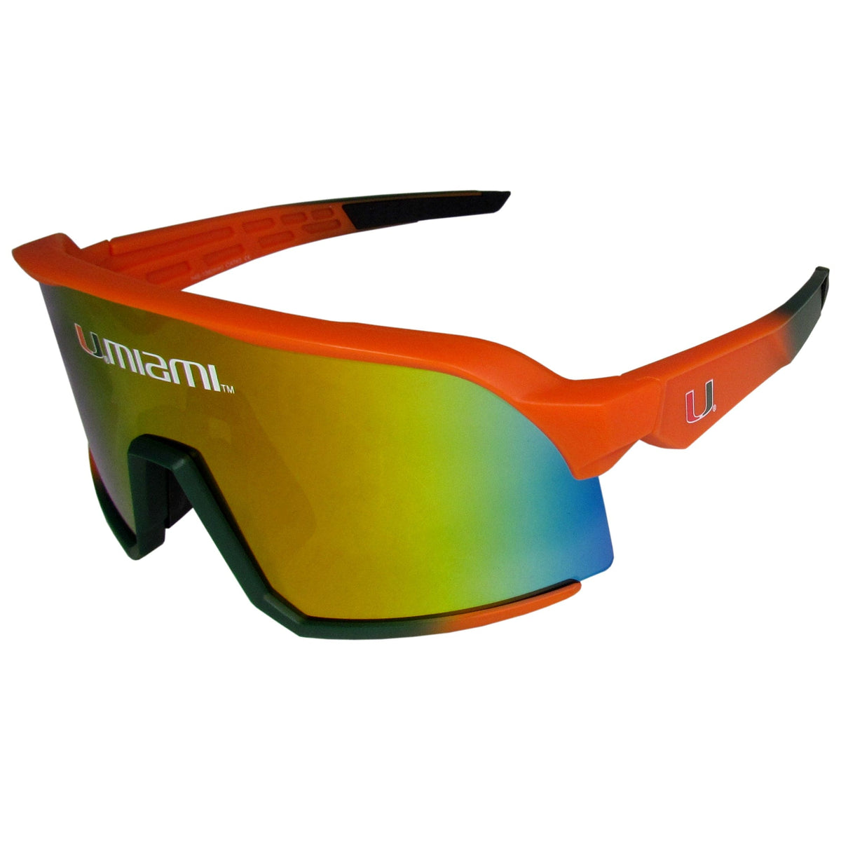 Miami Hurricanes Navigator Shield Sunglasses - Miami Hurricanes