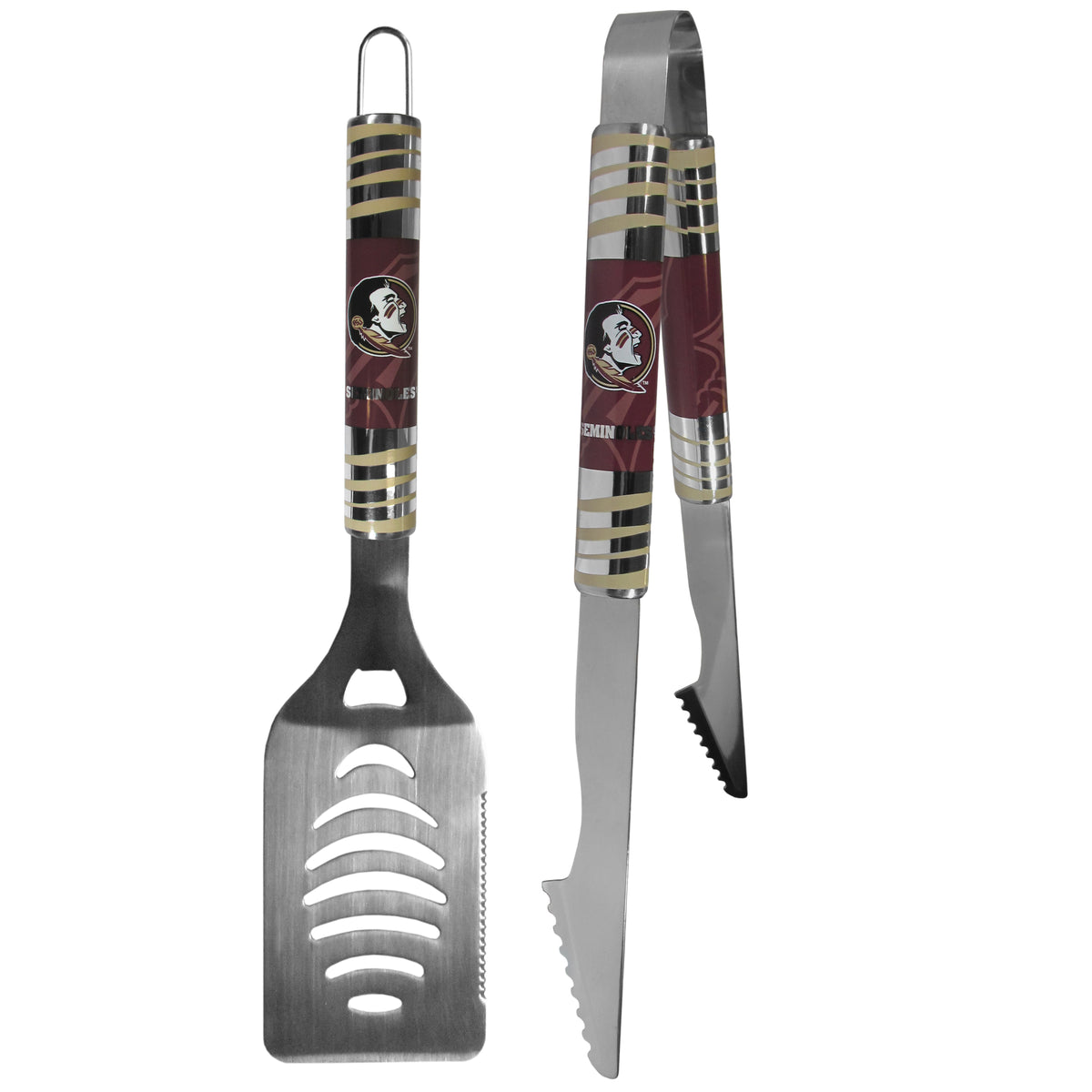 Florida St. Seminoles 2 pc Steel Tailgate BBQ Set