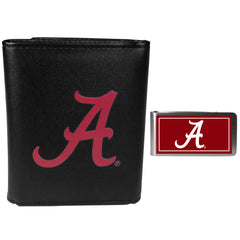 Alabama Crimson Tide Tri-fold Wallet & Color Money Clip