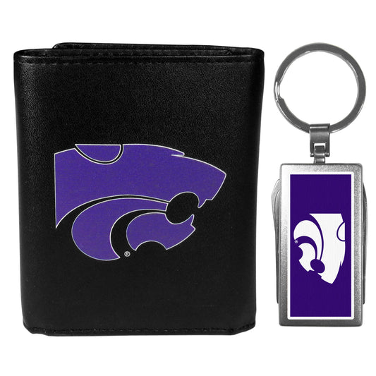 Kansas St. Wildcats Tri-fold Wallet & Multitool Key Chain