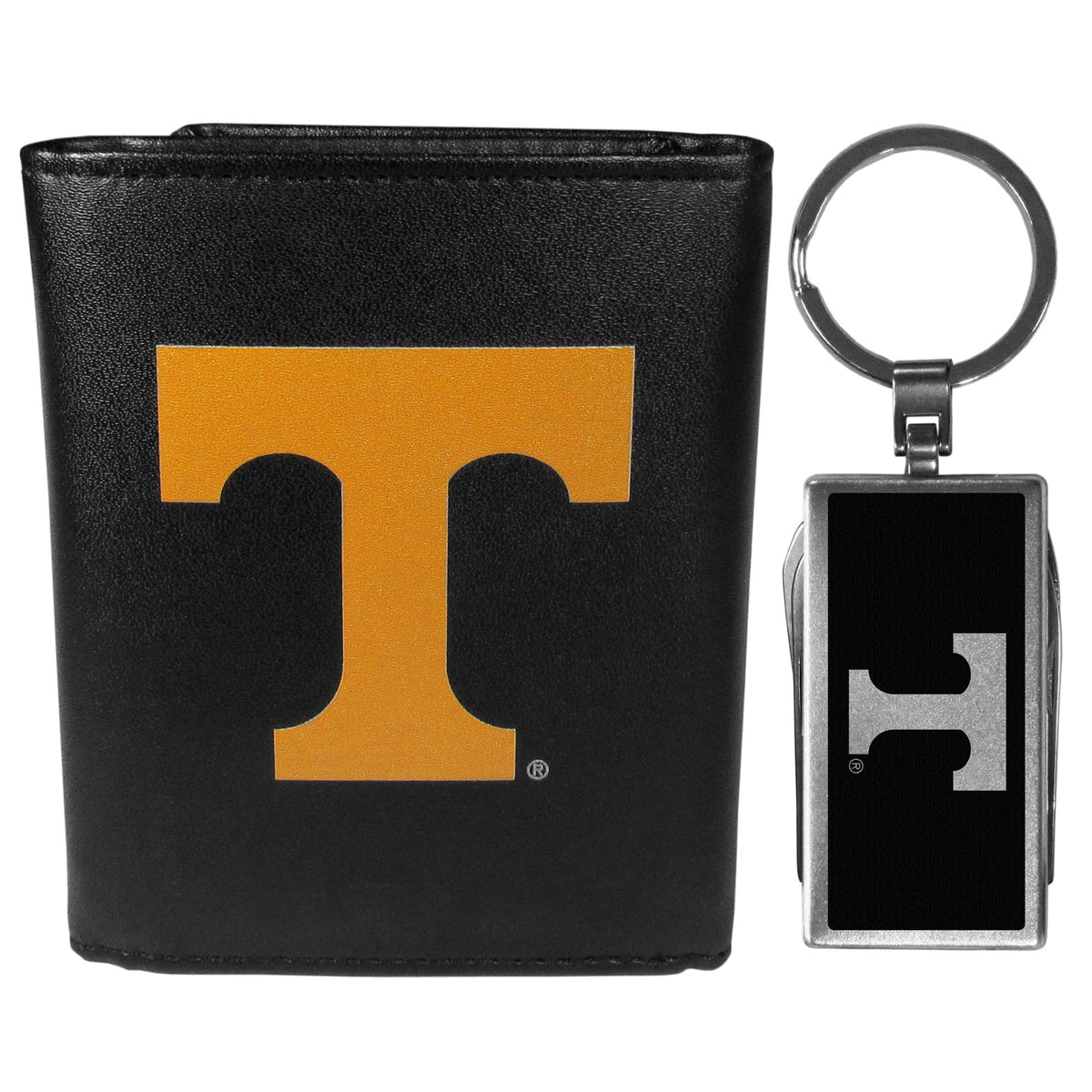 Tennessee Volunteers Tri-fold Wallet & Multitool Key Chain Black