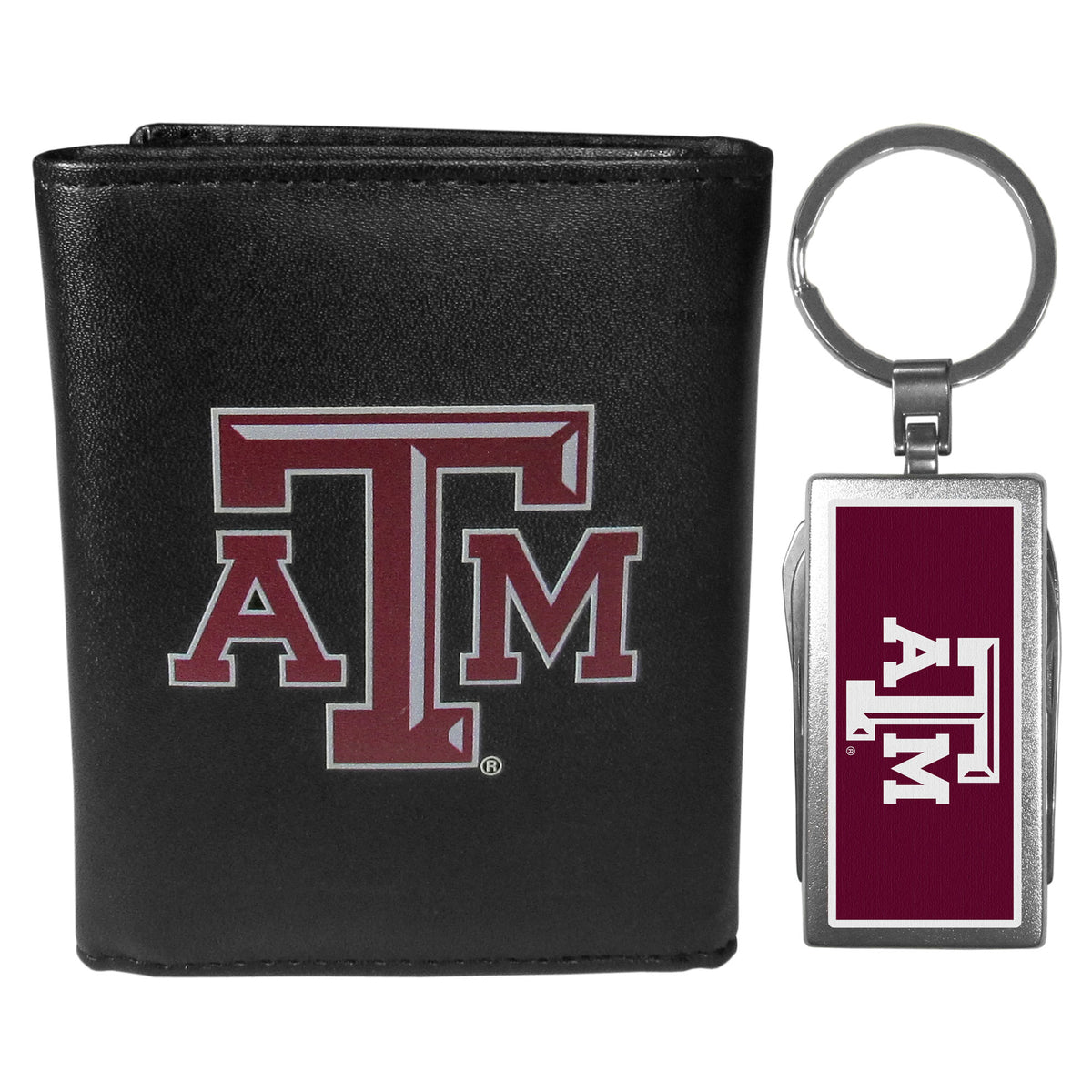 Texas A & M Aggies Tri-fold Wallet & Multitool Key Chain