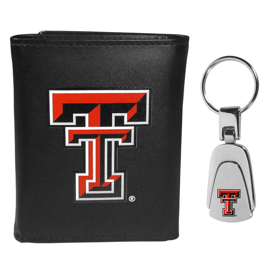 Texas Tech Raiders Tri-fold Wallet & Steel Key Chain