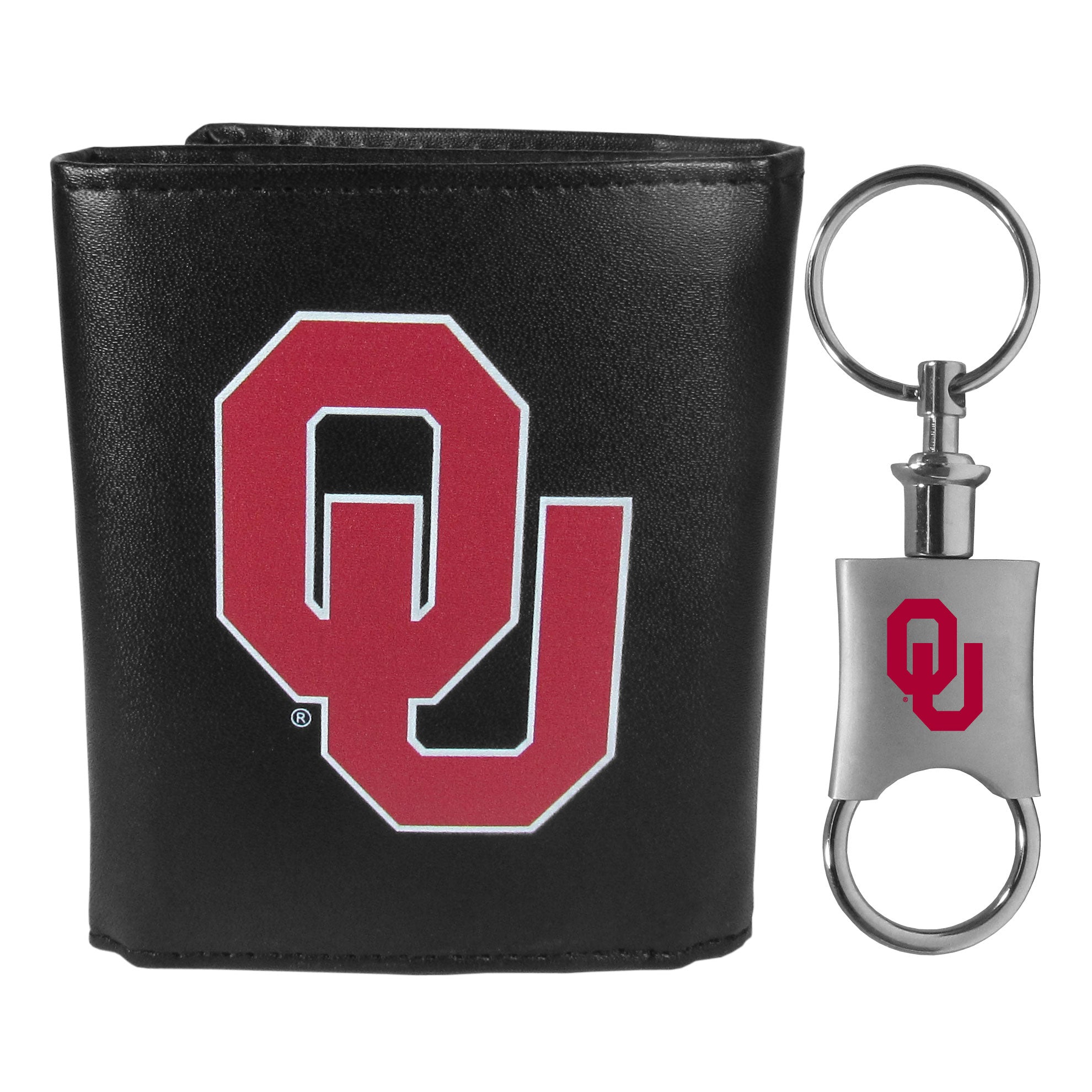 Oklahoma Sooners Tri-fold Wallet & Valet Key Chain