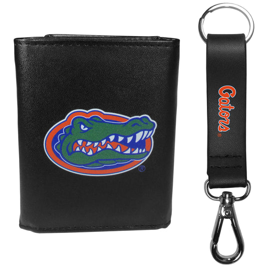 Florida Gators Tri-fold Wallet & Strap Key Chain