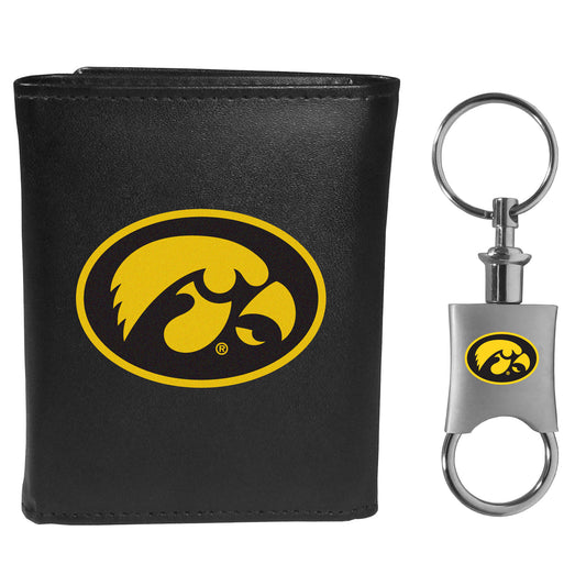 Iowa Hawkeyes Tri-fold Wallet & Valet Key Chain