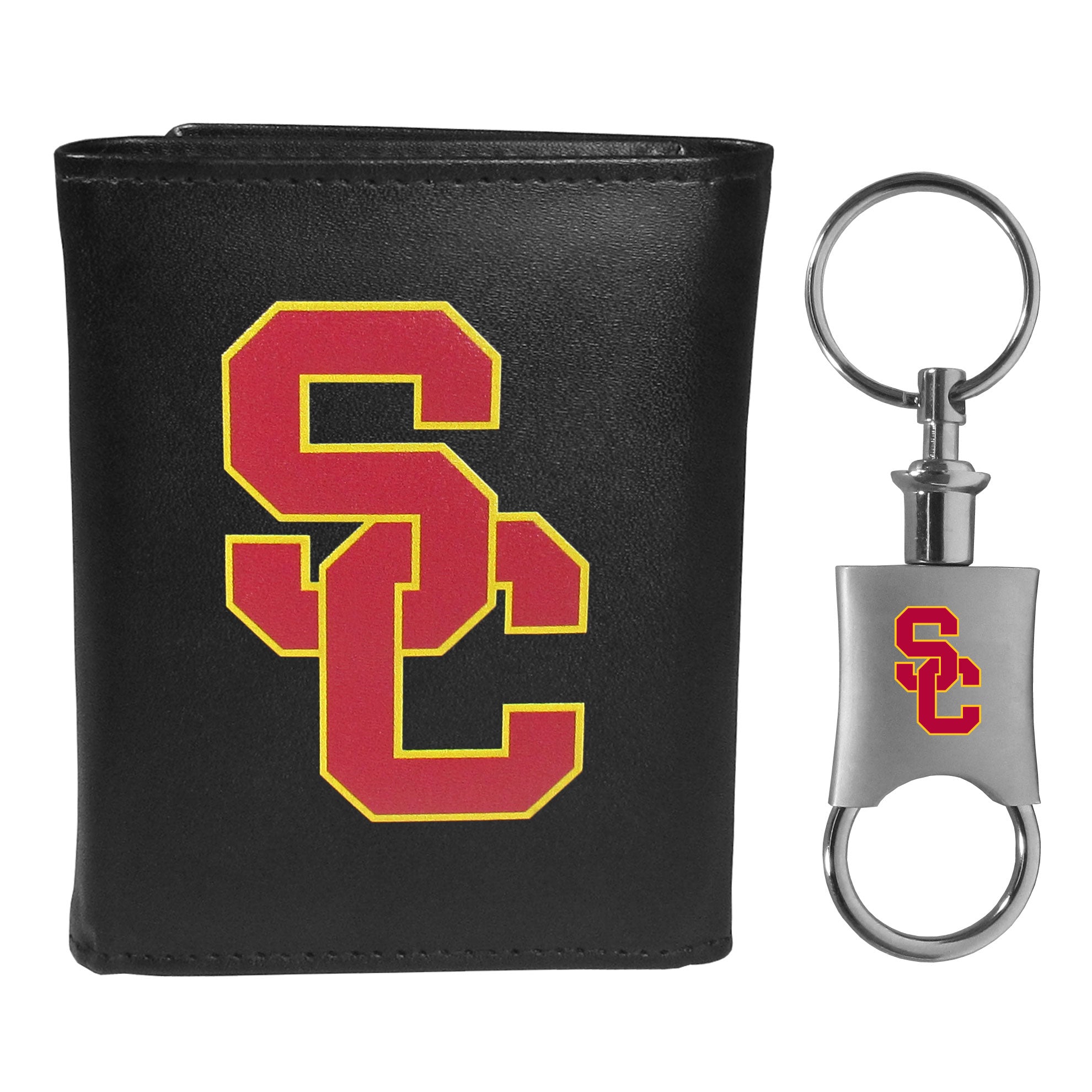 USC Trojans Tri-fold Wallet & Valet Key Chain