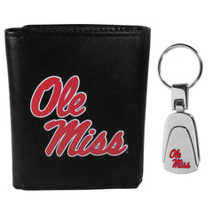 Mississippi Rebels Tri-fold Wallet & Steel Key Chain