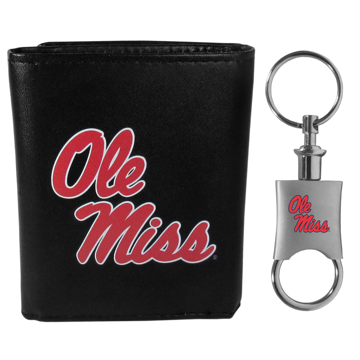 Mississippi Rebels Tri-fold Wallet & Valet Key Chain