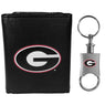 Georgia Bulldogs Tri-fold Wallet & Valet Key Chain