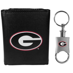 Georgia Bulldogs Tri-fold Wallet & Valet Key Chain