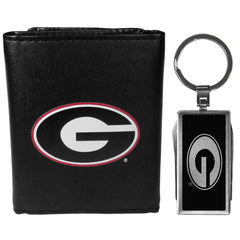 Georgia Bulldogs Tri-fold Wallet & Multitool Key Chain Black