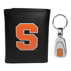 Syracuse Orange Tri-fold Wallet & Steel Key Chain