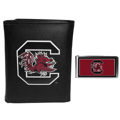 S. Carolina Gamecocks Tri-fold Wallet & Color Money Clip