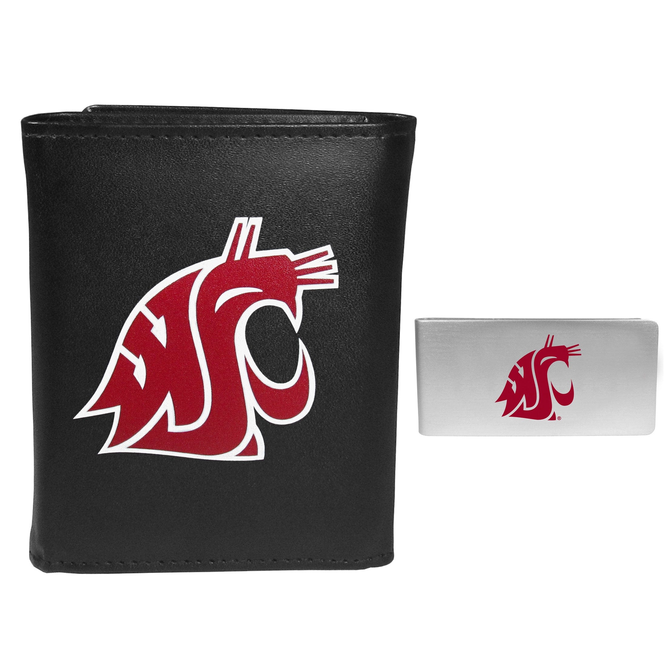 Washington St. Cougars Tri-fold Wallet & Money Clip