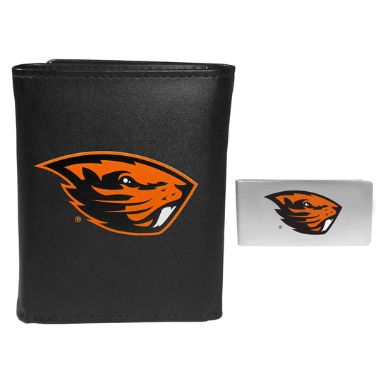 Oregon St. Beavers Tri-fold Wallet & Money Clip - Oregon St. Beavers