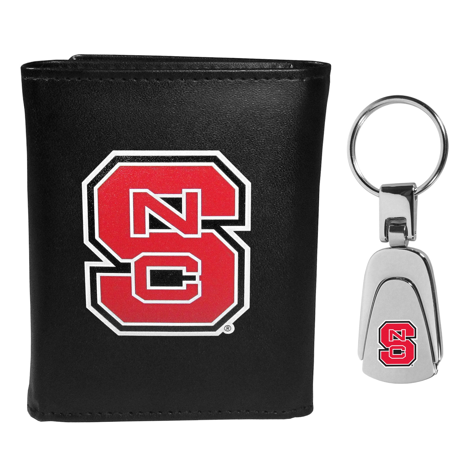 N. Carolina St. Wolfpack Tri-fold Wallet & Steel Key Chain - N. Carolina St. Wolfpack