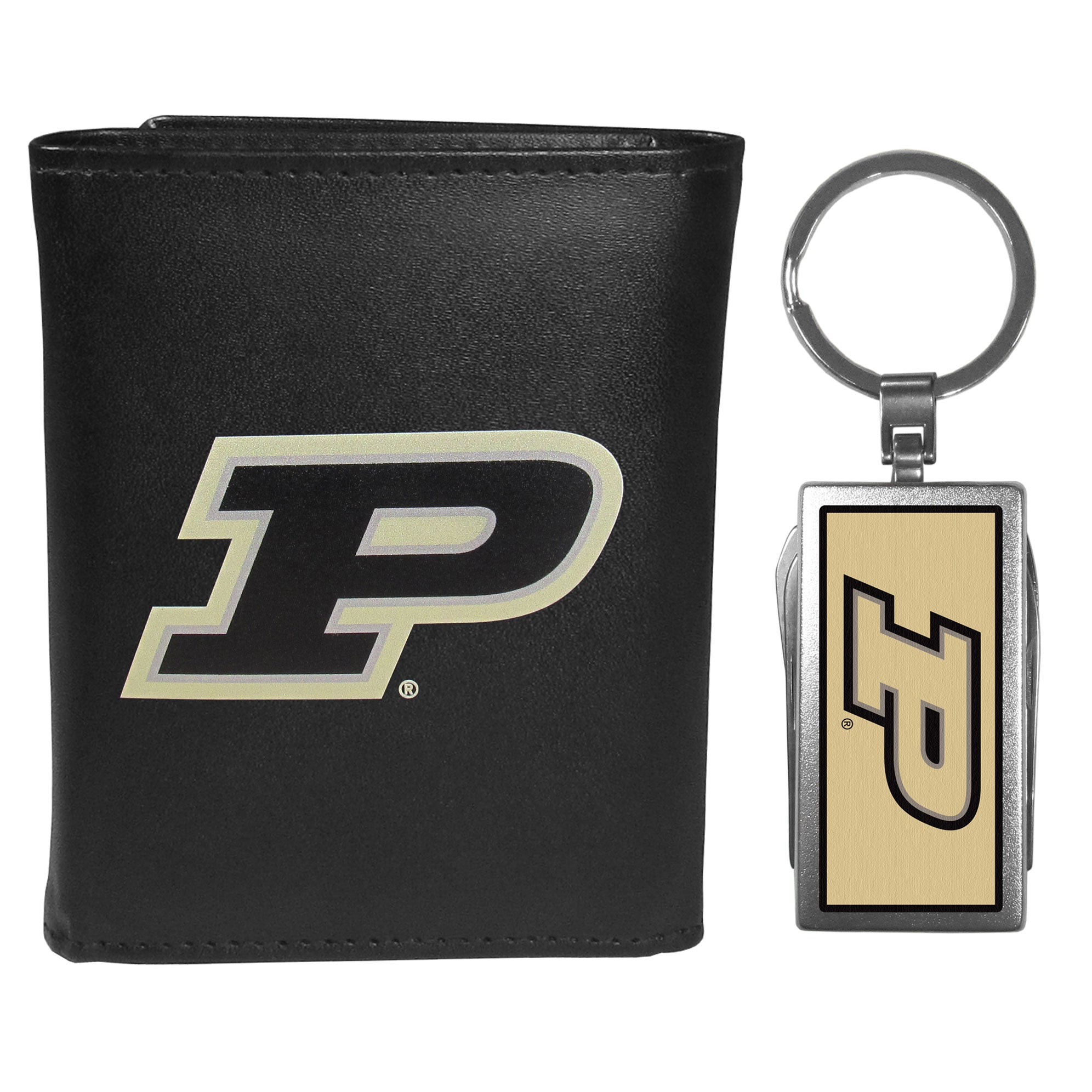 Purdue Boilermakers Tri-fold Wallet & Multitool Key Chain