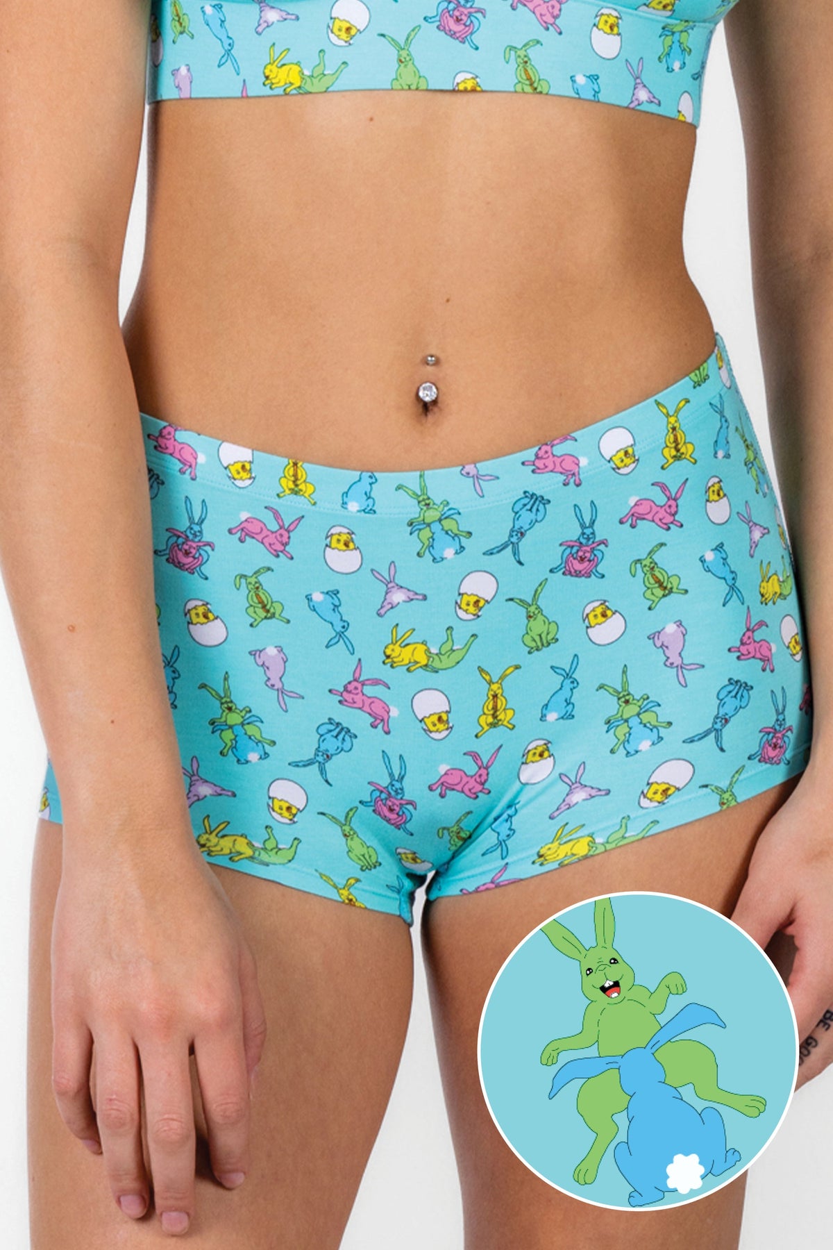 The Like Rabbits | Easter Animals Modal Boyshort Underwear