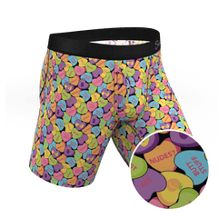 The Candy Crush | Candy Hearts Long Leg Ball Hammock® Pouch Underwear With Fly - Shinesty