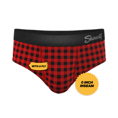 The Cardinal | Micro Buffalo Check Ball Hammock® Pouch Underwear Briefs