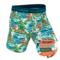 The Changes In Latitudes | Shinesty x Margaritaville Long Leg Ball Hammock® Pouch Underwear With Fly