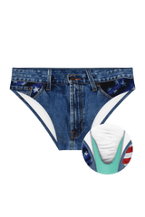 The Chattahoochee Daddy | USA Denim Print Ball Hammock® Pouch Swim Briefs