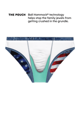 The Chattahoochee Daddy | USA Denim Print Ball Hammock® Pouch Swim Briefs