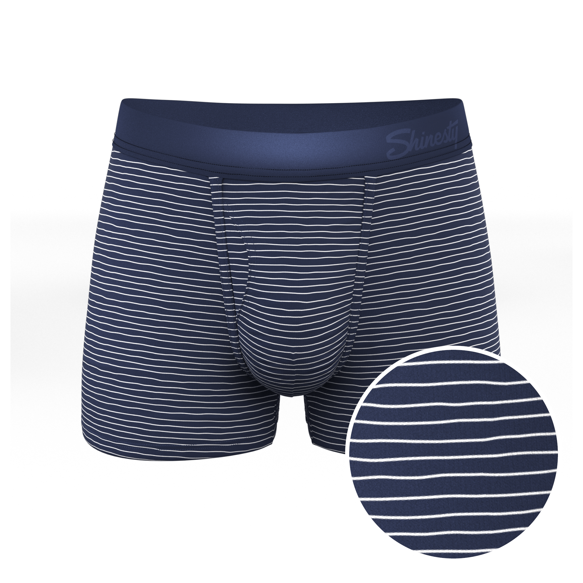 The Cheek Streak | White Stripe Ball Hammock® Pouch Trunks Underwear - Shinesty