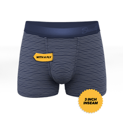 The Cheek Streak | White Stripe Ball Hammock® Pouch Trunks Underwear - Shinesty