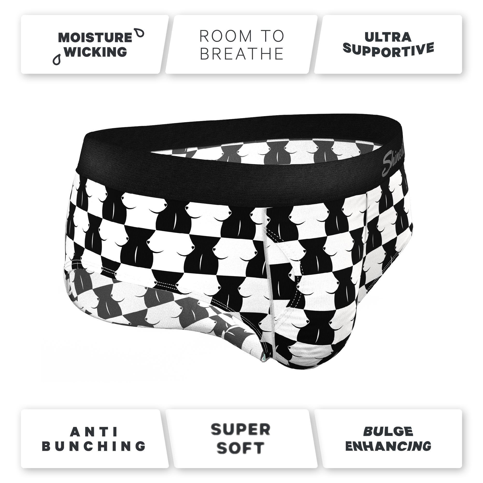 The Chest Mate | Checkered Ball Hammock® Pouch Underwear Briefs - Shinesty