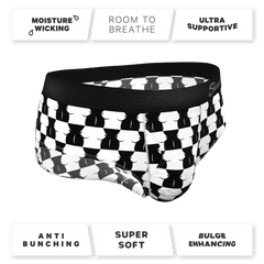 The Chest Mate | Checkered Ball Hammock® Pouch Underwear Briefs - Shinesty