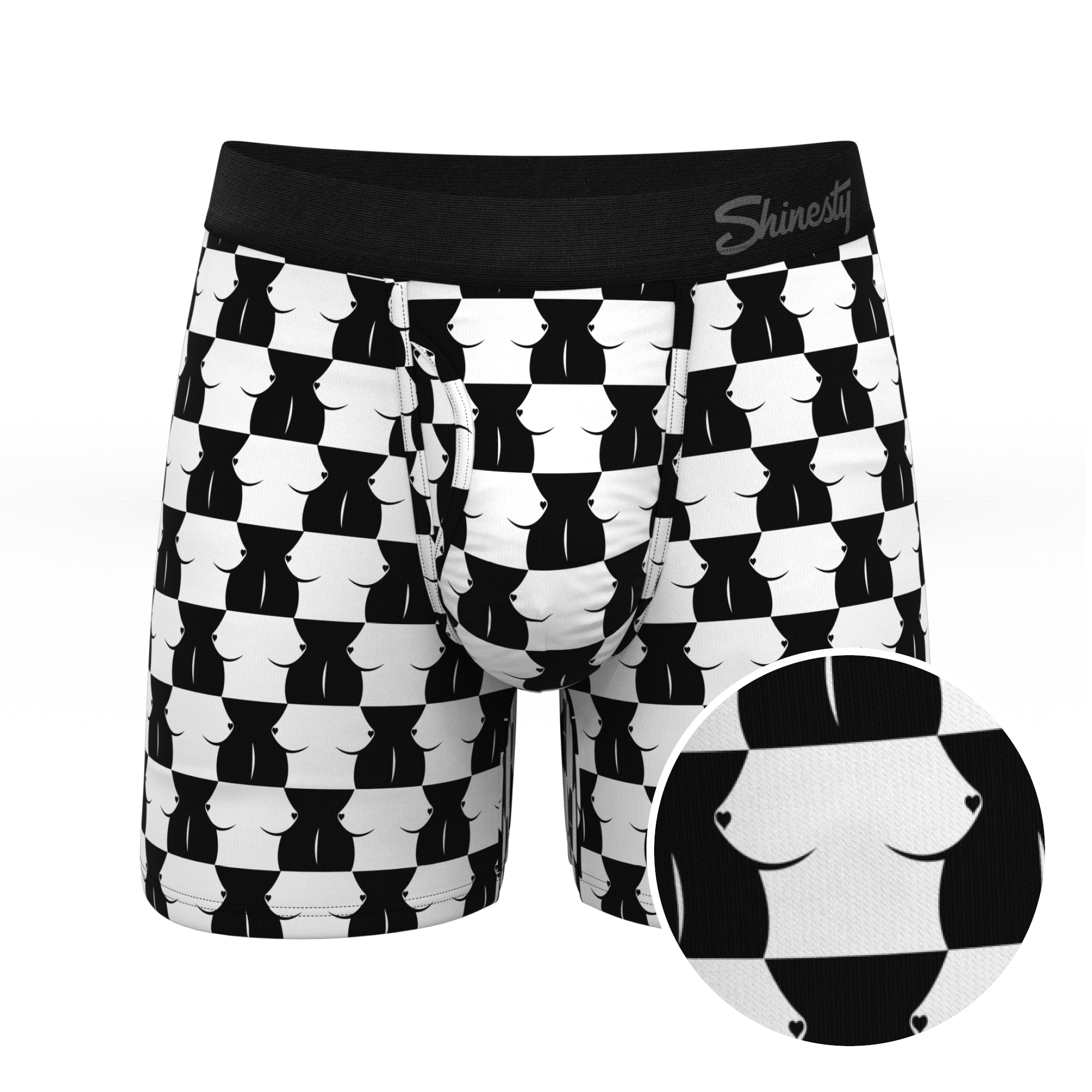 The Chest Mate | Checkered Ball Hammock® Pouch Underwear With Fly - Shinesty