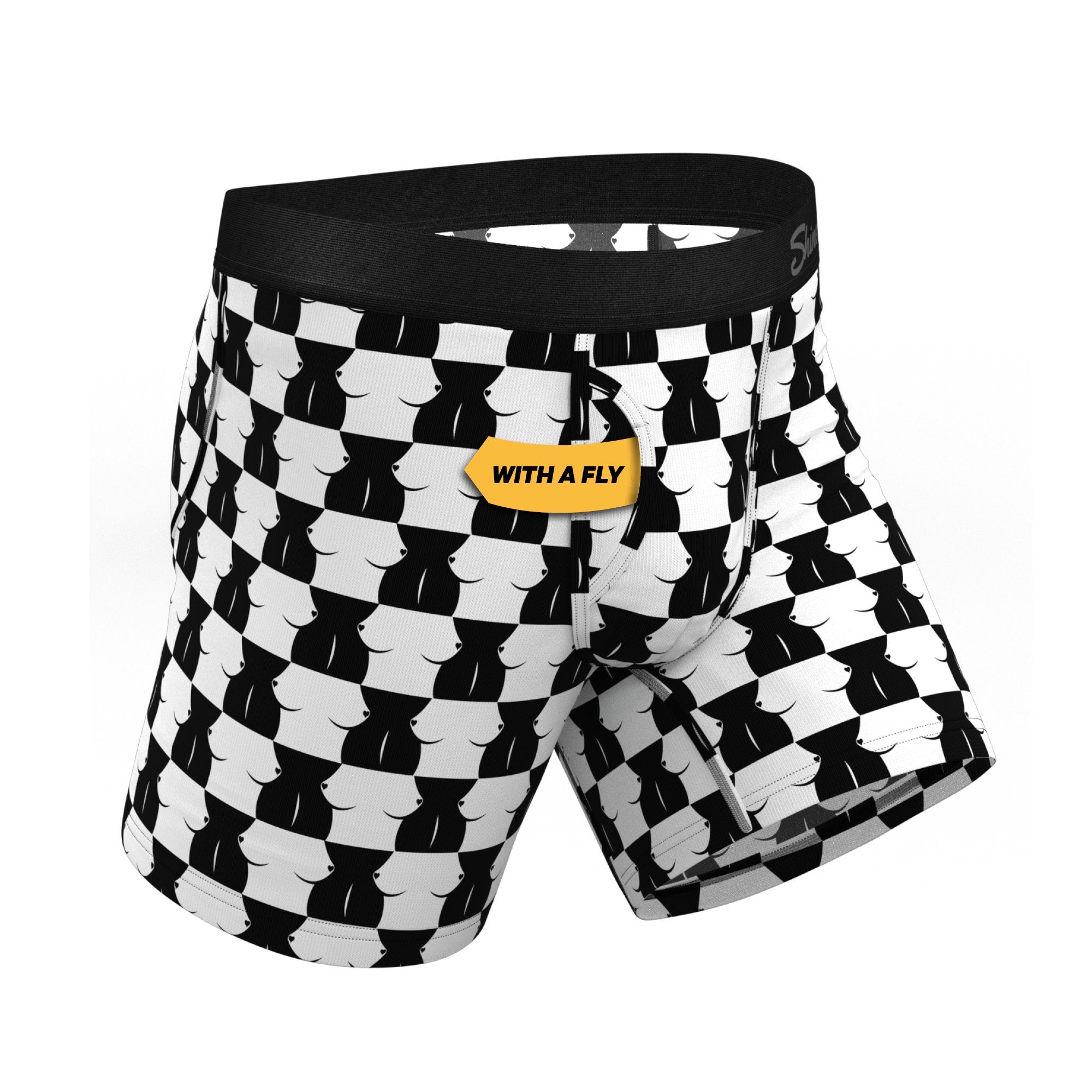 The Chest Mate | Checkered Ball Hammock® Pouch Underwear With Fly - Shinesty