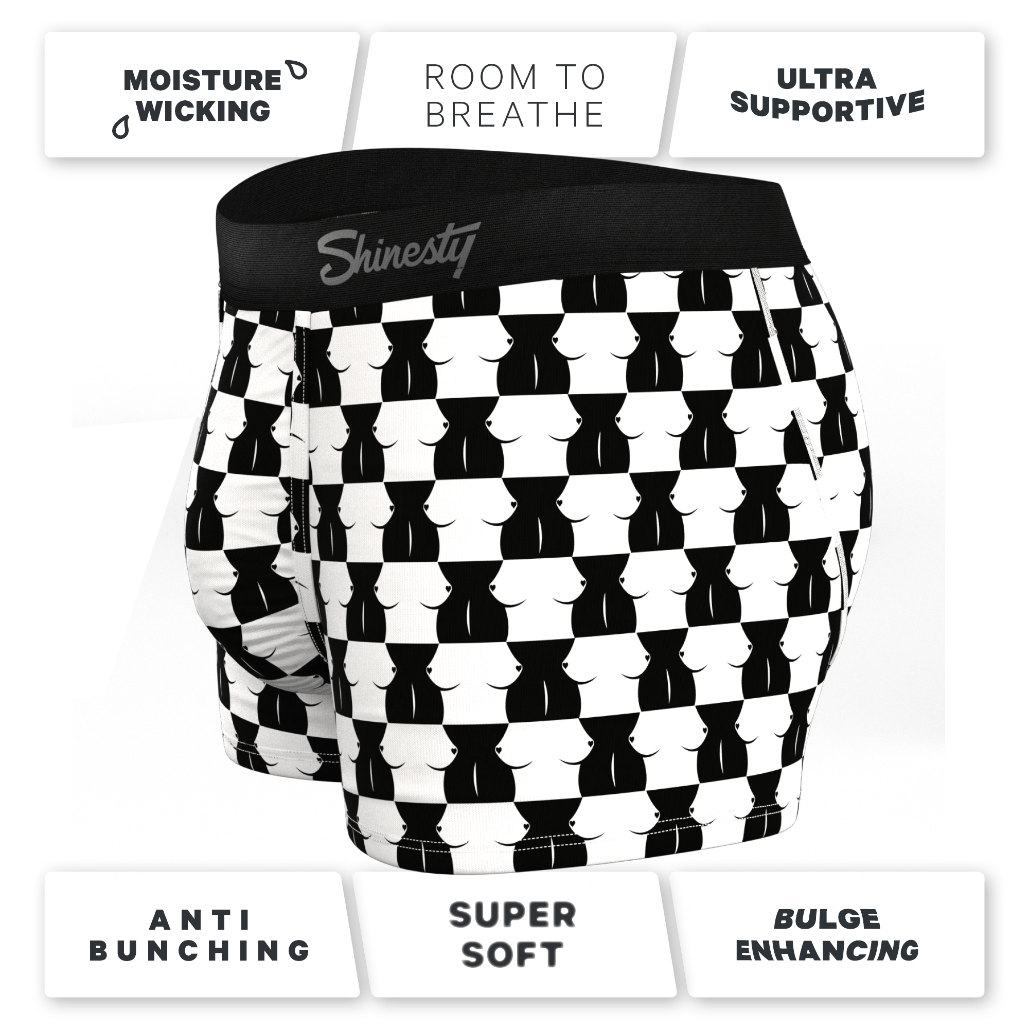 The Chest Mate | Checkered Ball Hammock® Pouch Trunks Underwear - Shinesty