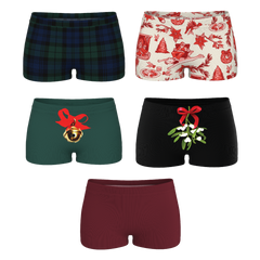 The Christmas Bundle | Boyshort Underwear 5 Pack