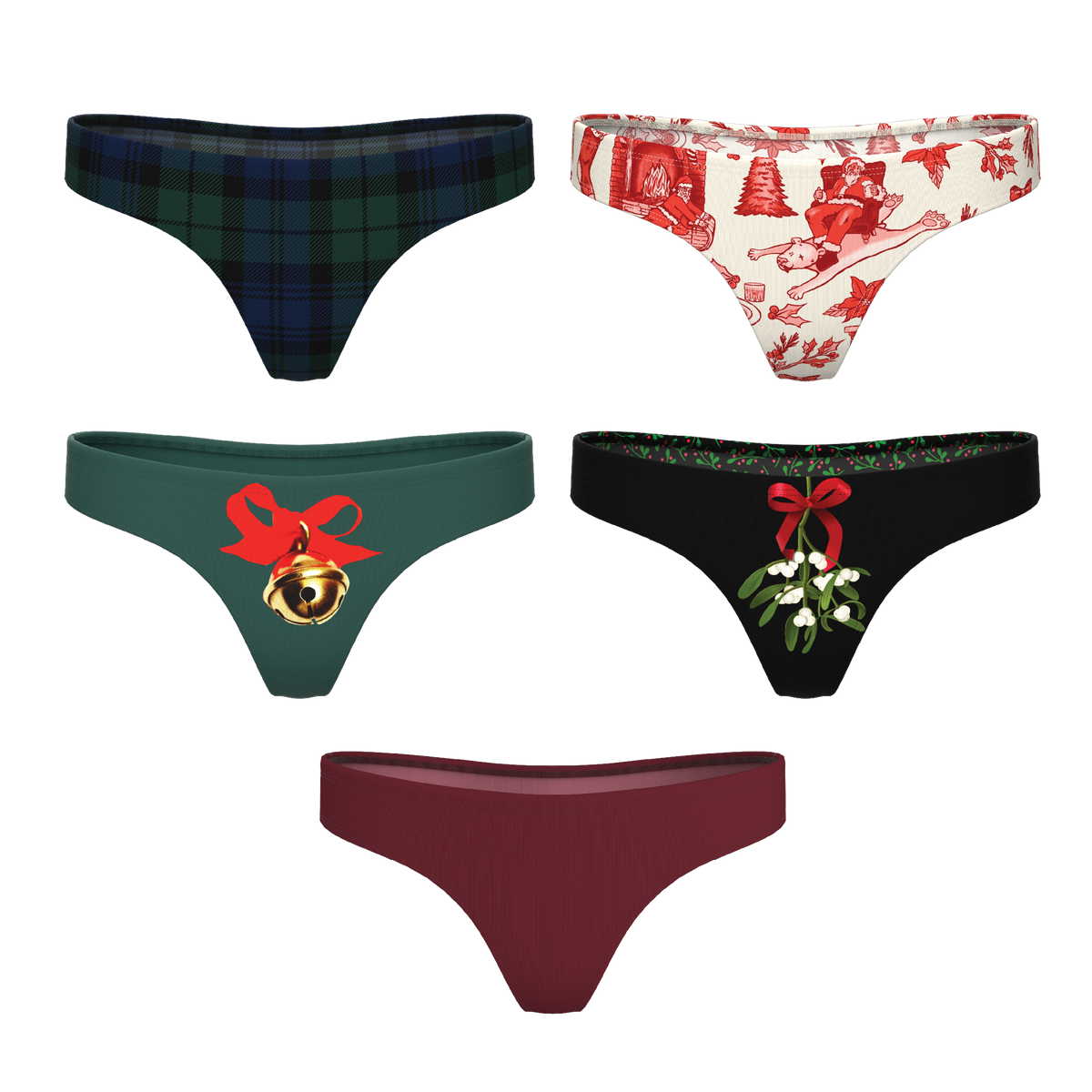 The Christmas Bundle | MicroModal Thong 5 Pack