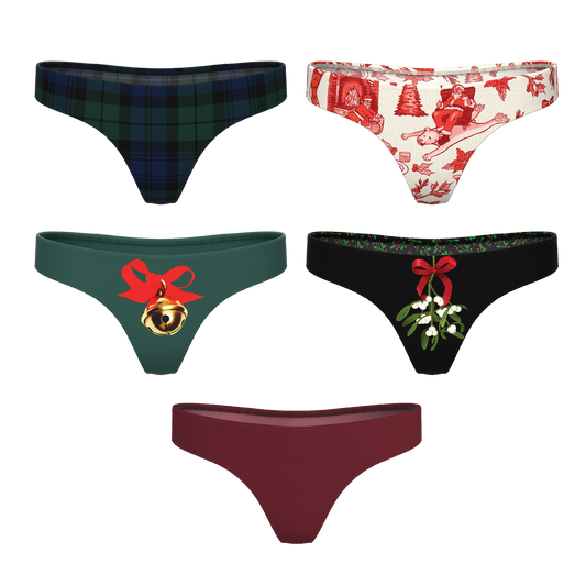 The Christmas Bundle | MicroModal Thong 5 Pack